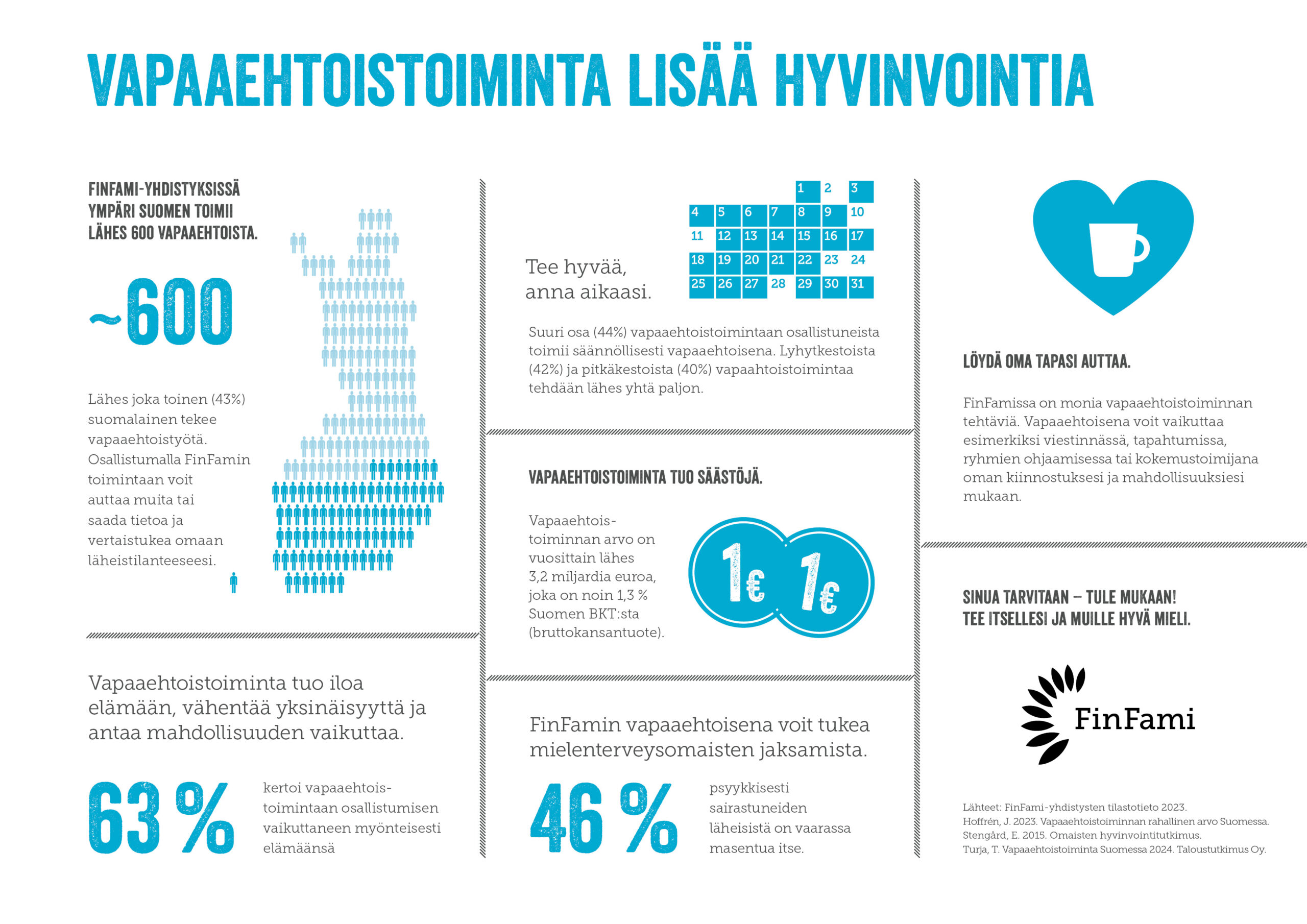 Vapaaehtoistyö infografiikka 2024